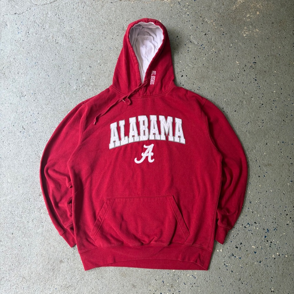 Stadium Athletics Alabama Crimson Tide Hoodie Red Embroidered Mens Large L